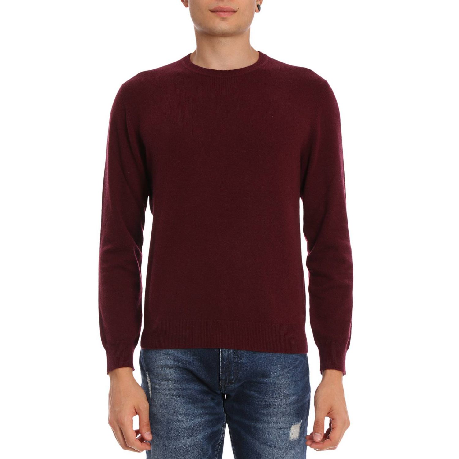 Z Zegna Outlet: Sweater men - Burgundy | Sweater Z Zegna ZZ110 VRH10 ...