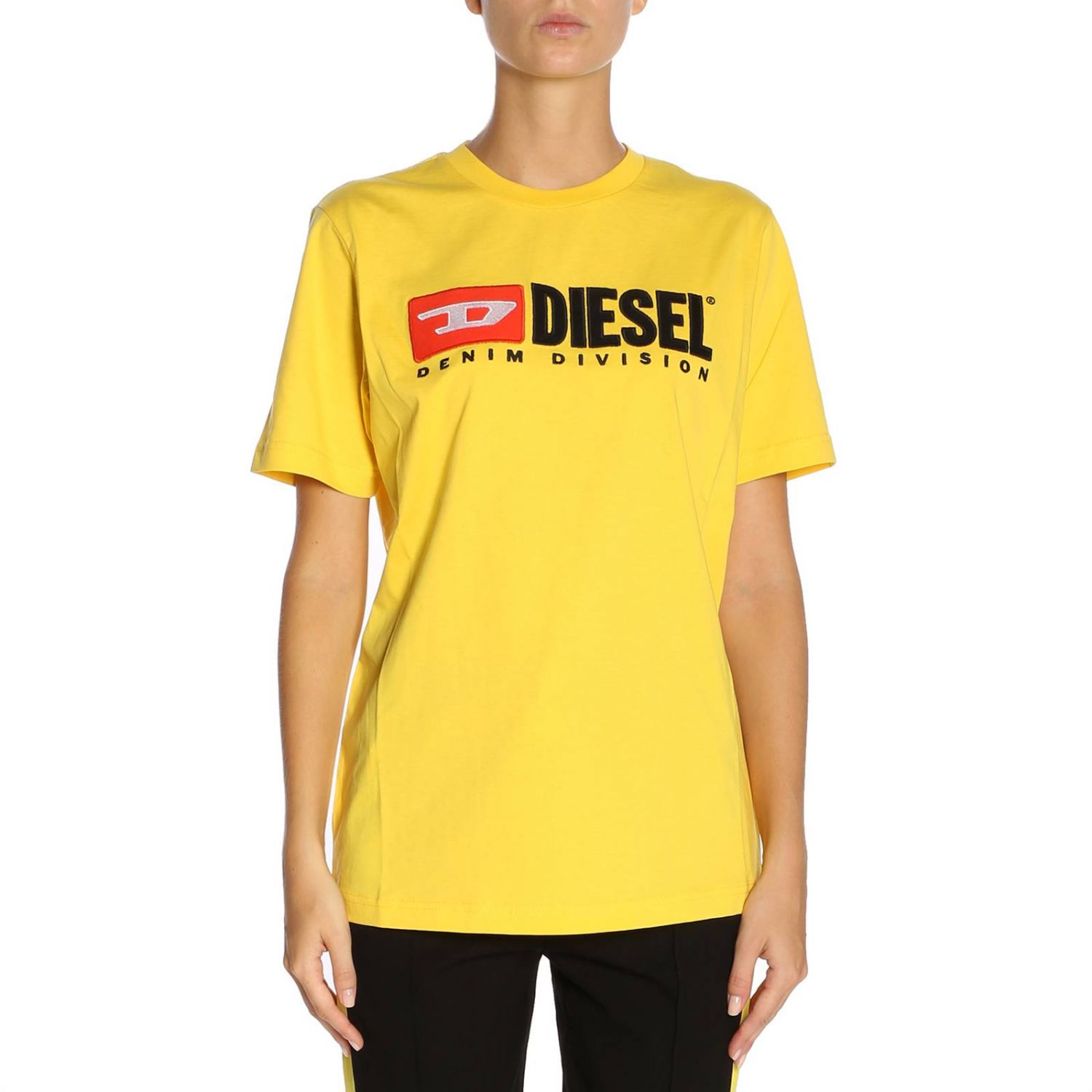 Diesel Outlet Tshirt women TShirt Diesel Women Yellow TShirt