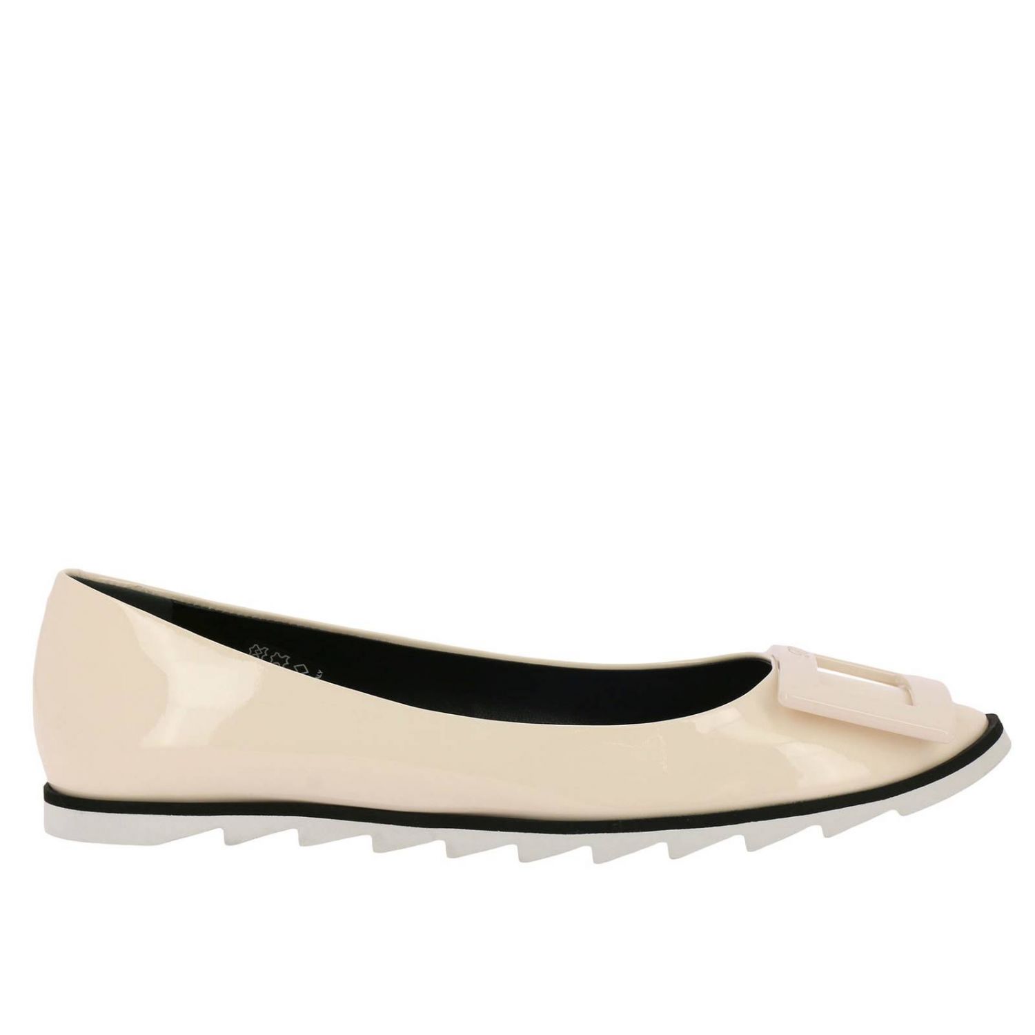 ROGER VIVIER: Shoes women - White | Ballet Flats Roger Vivier ...