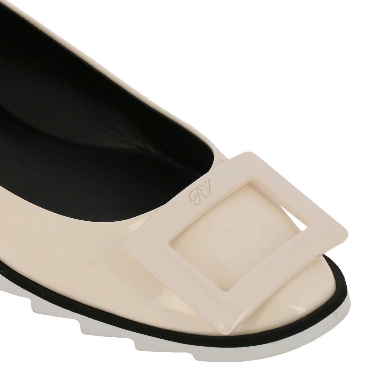 ROGER VIVIER Shoes women White Ballet Flats Roger Vivier