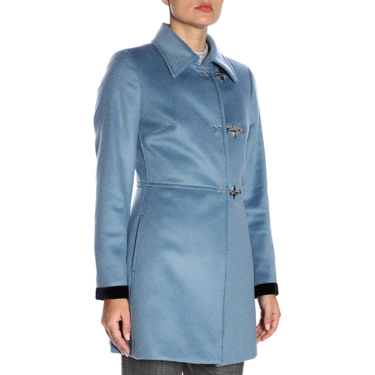 Fay Outlet: coat for woman - Gnawed Blue | Fay coat NAW50374020 QAY ...