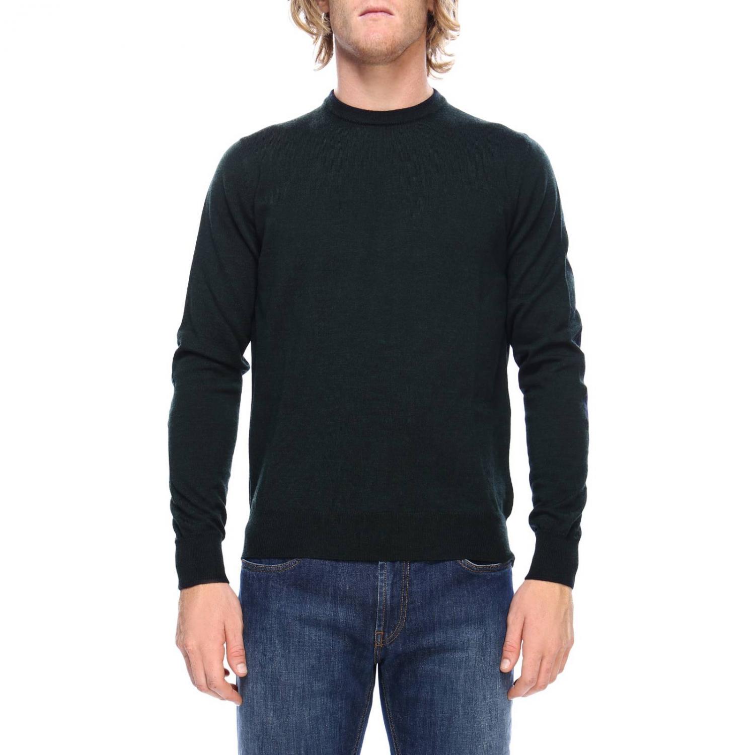 Fay Outlet Sweater men Bottle Green Sweater Fay NMMC1372230 FDS