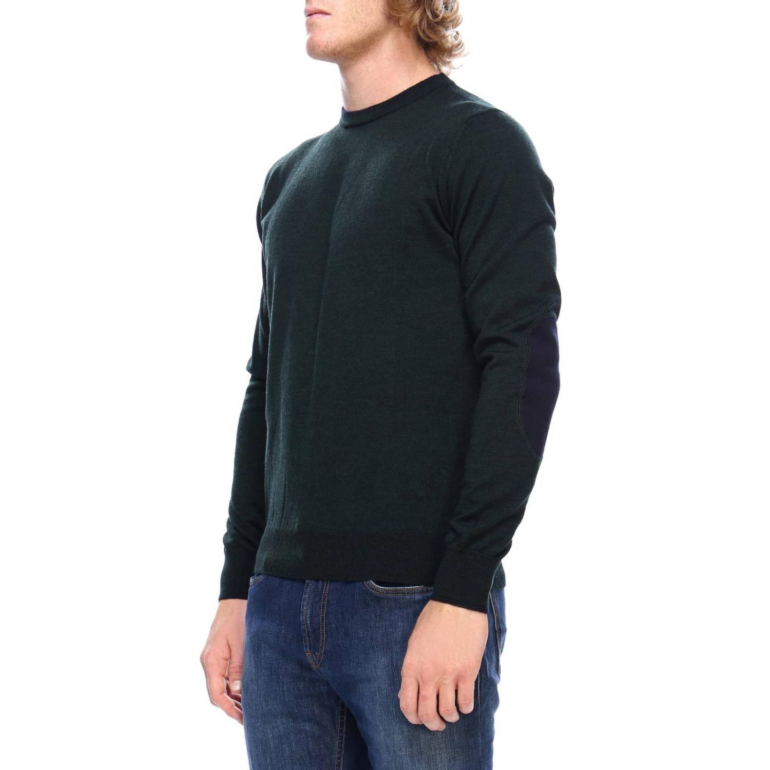 Fay Outlet Sweater men Bottle Green Sweater Fay NMMC1372230 FDS