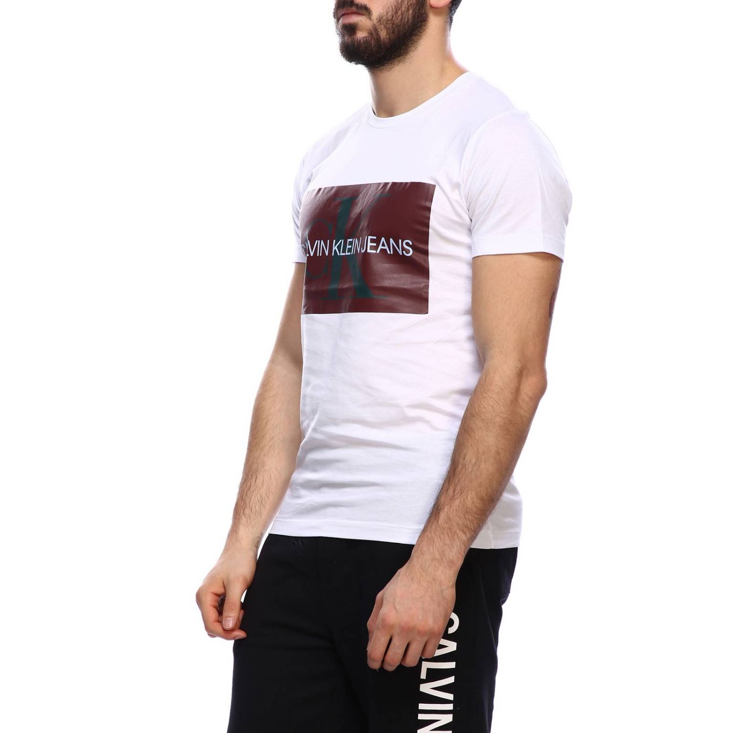 Calvin Klein Jeans Outlet: T-shirt men - White | T-Shirt Calvin Klein ...
