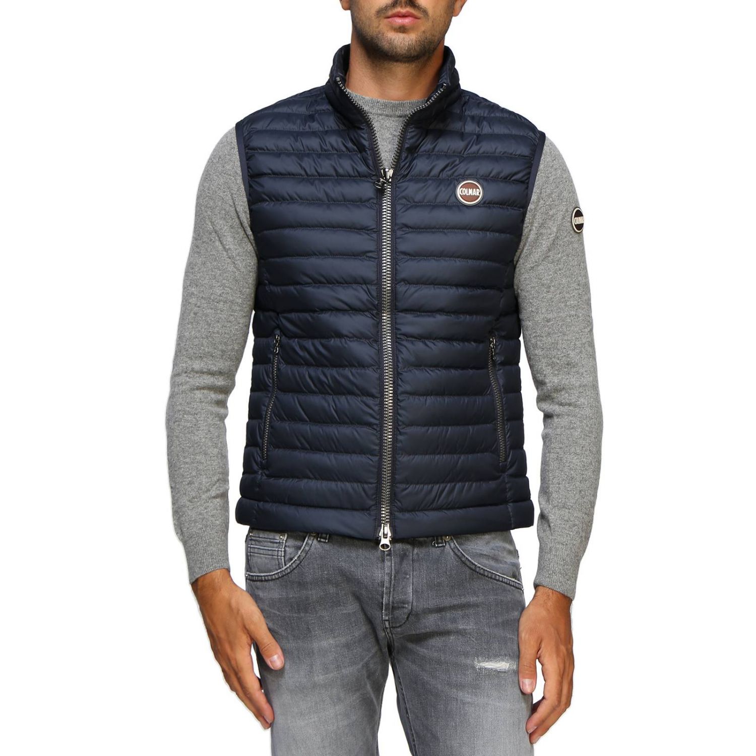 Colmar Outlet: Piumino smanicato Floid in nylon 100 grammi semi lucido -  Blue Navy | Giacca Colmar 1278R 8RQ GIGLIO.COM