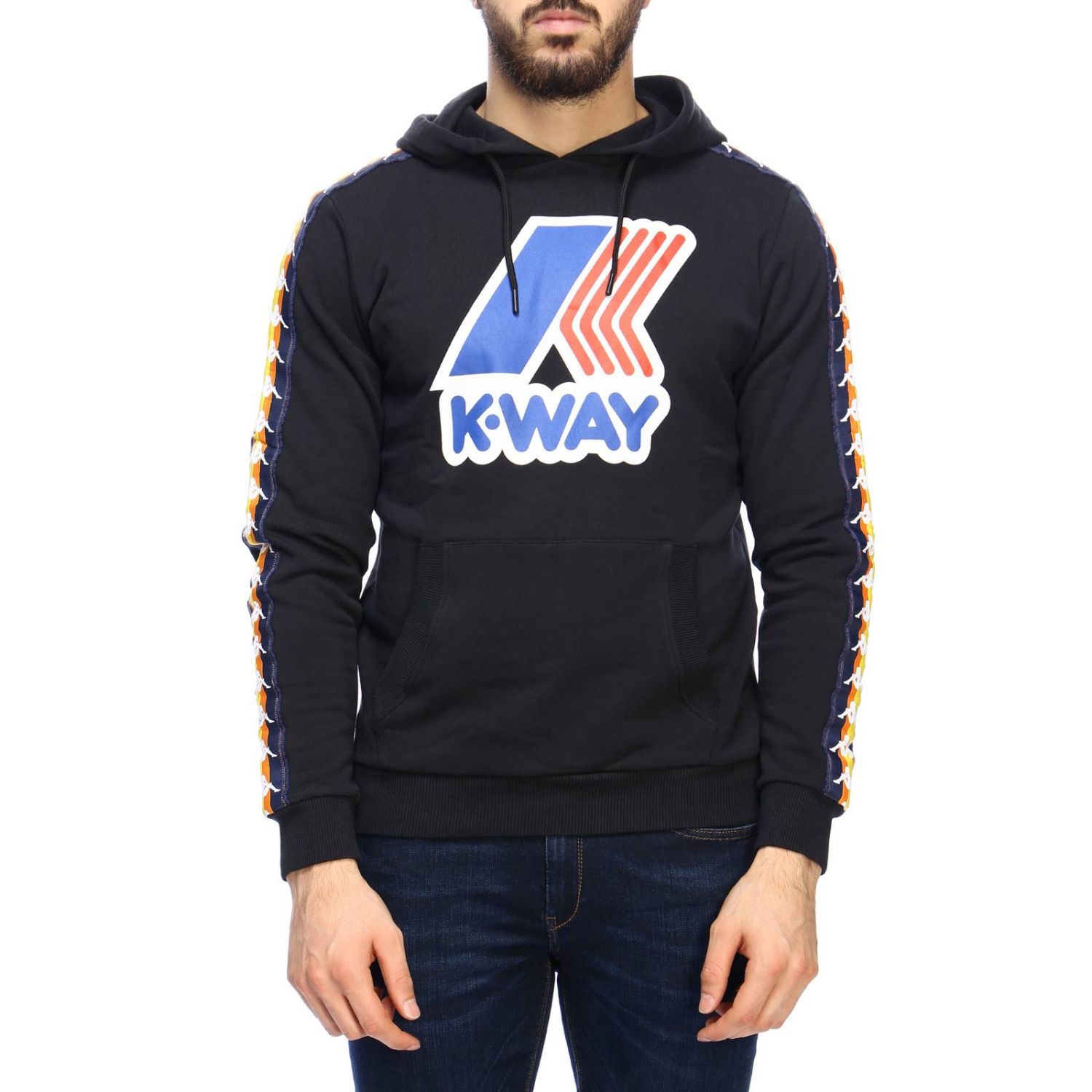 K-Way @ Kappa Outlet: Sweater men | Sweatshirt K-Way @ Kappa Men Black ...