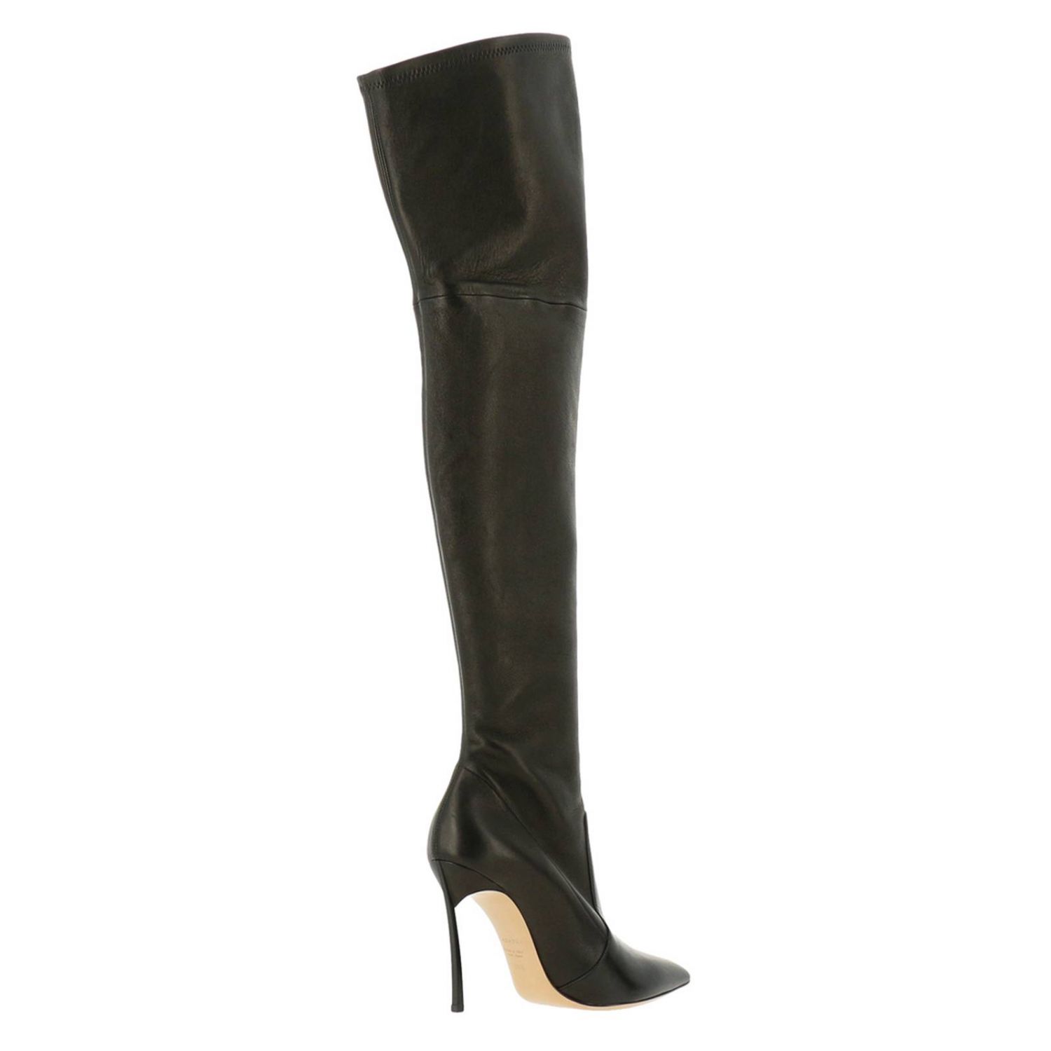 Cafe'Noir stivali con tacco alto 10 cm. plateau 1,5 cm. in microfibra  stretch colore
