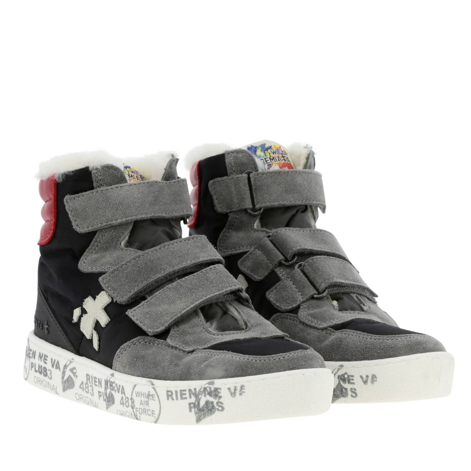 scarpe da ginnastica con pelliccia