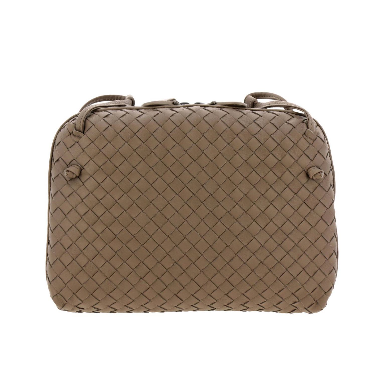 Bottega Veneta Outlet: Borsa Nodini small full zip in vera pelle con  lavorazione intrecciata - Fango | Borsa Mini Bottega Veneta 547296 V0016  GIGLIO.COM