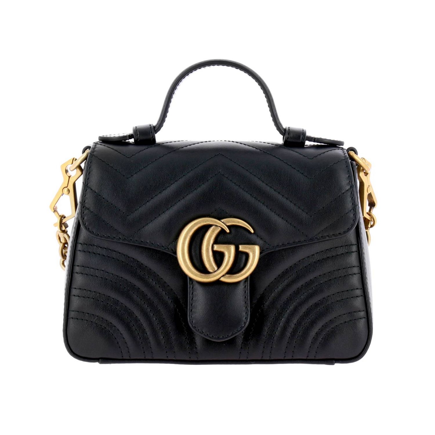 GUCCI: Borsa Marmont GG in pelle liscia - Nero | Borsa A Mano Gucci 547260  DTDIT GIGLIO.COM