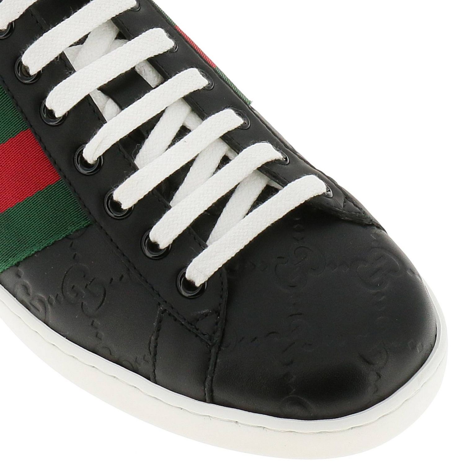GUCCI: Shoes men | Sneakers Gucci Men Black | Sneakers Gucci 386750