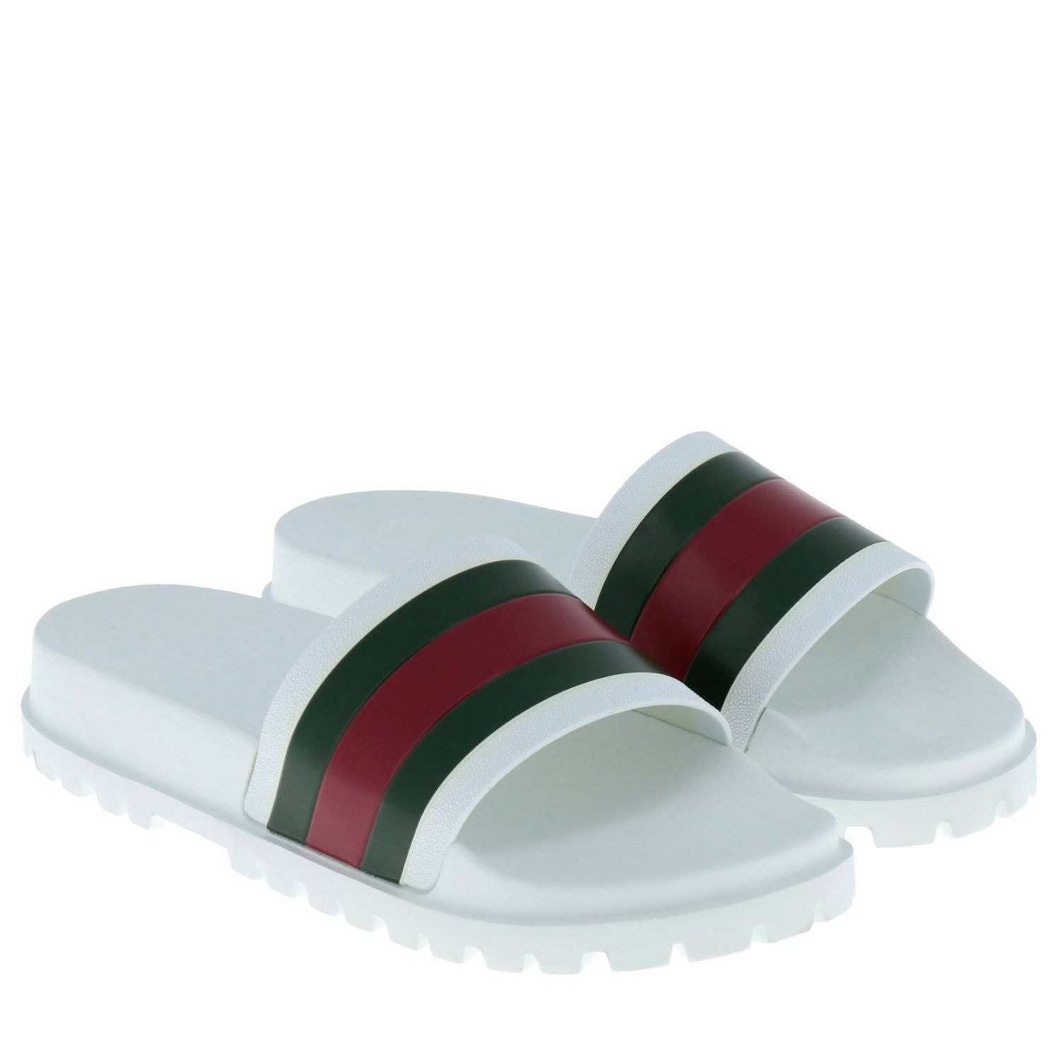 GUCCI: Shoes men - White | Sandals Gucci 429469 GIB10 GIGLIO.COM
