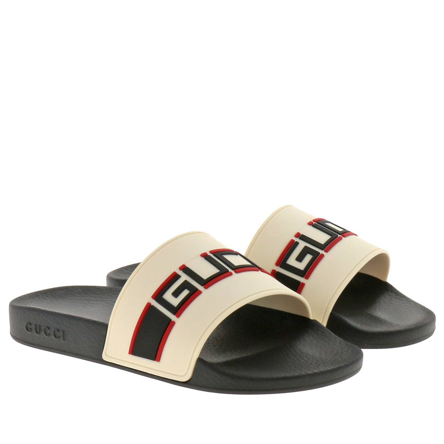 GUCCI: sandals for man - White | Gucci sandals 522884 JC200 online on ...