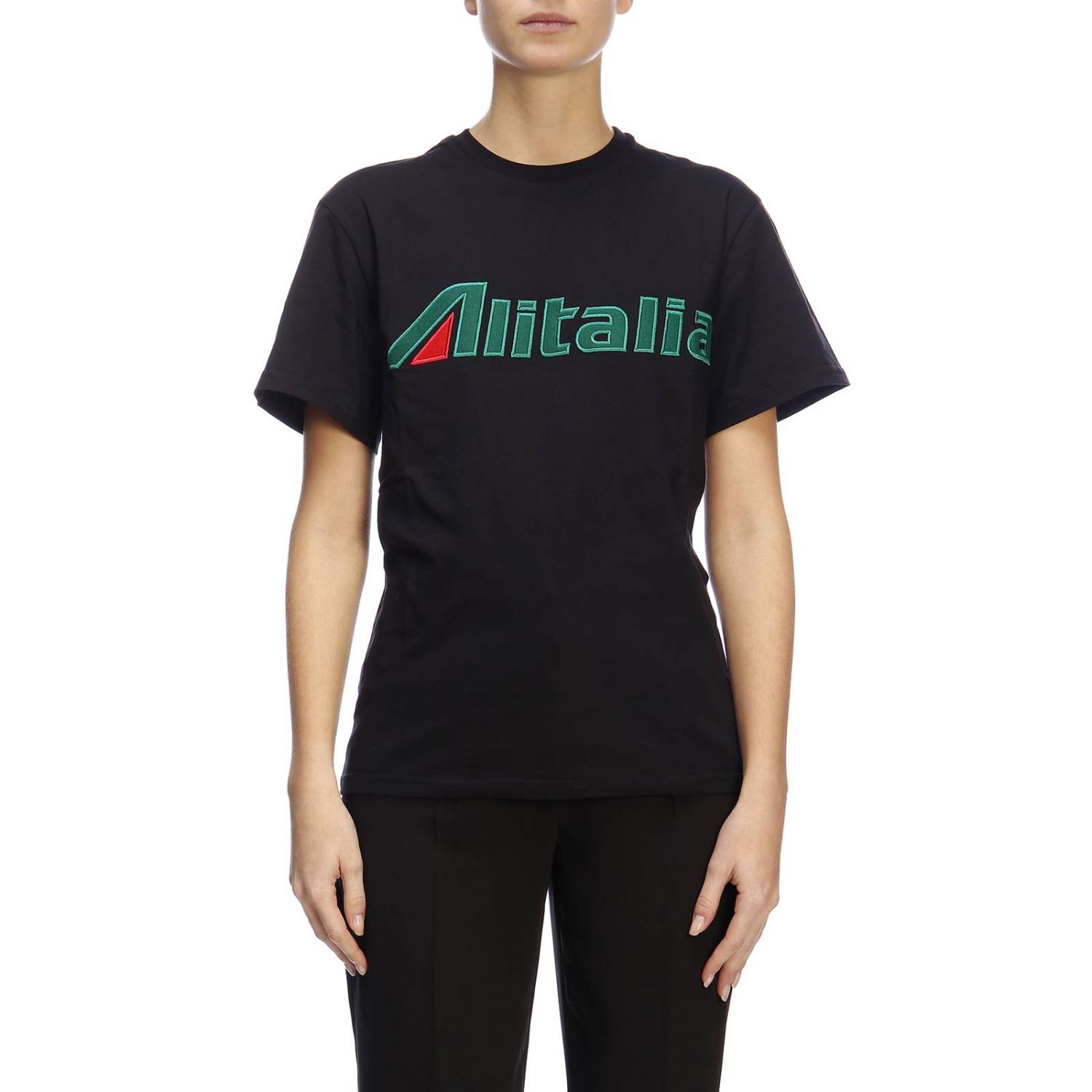 Alberta Ferretti Outlet: T-shirt Alitalia by | T-Shirt Ferretti Donna Nero | T-Shirt Alberta Ferretti 1672 GIGLIO.COM
