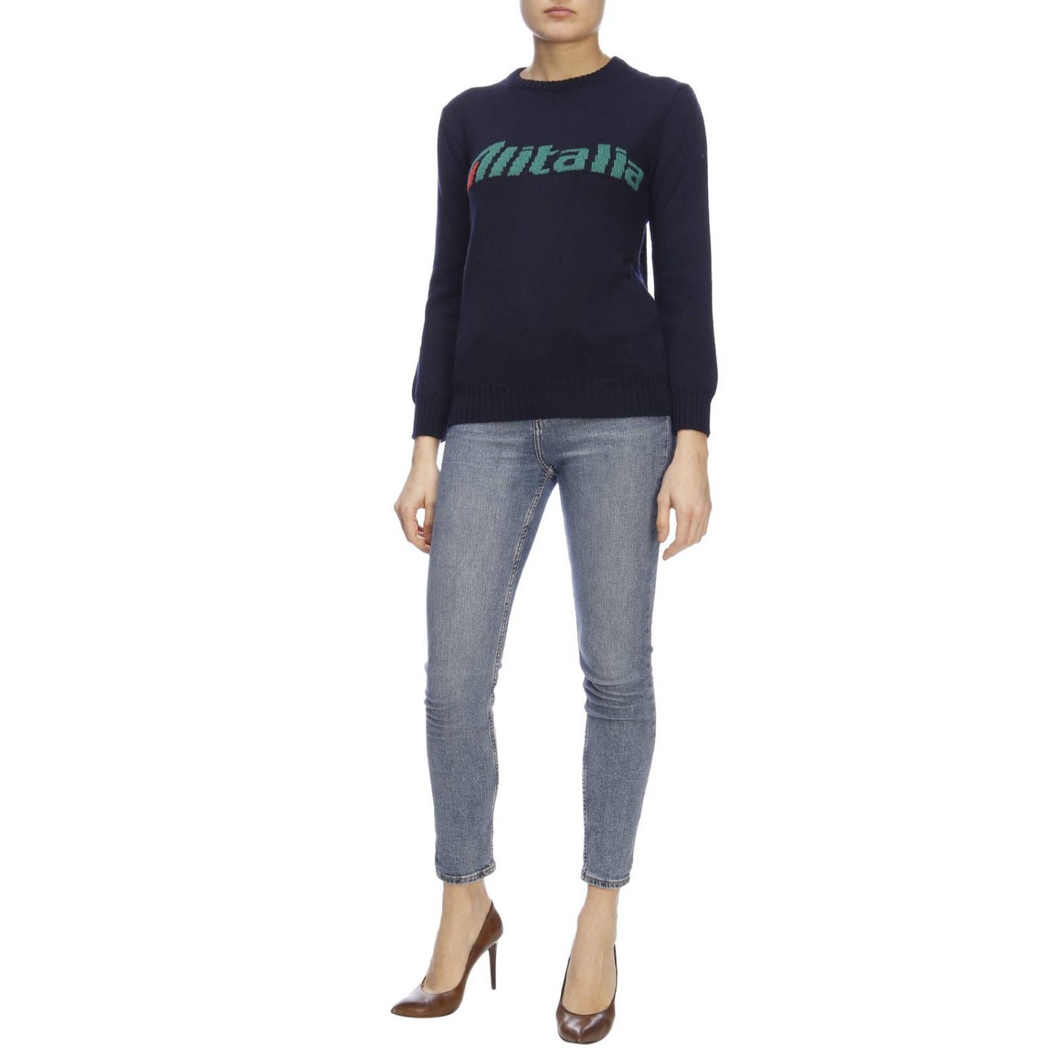 Alberta Ferretti Outlet: Sweater women - Blue | Sweater Alberta ...