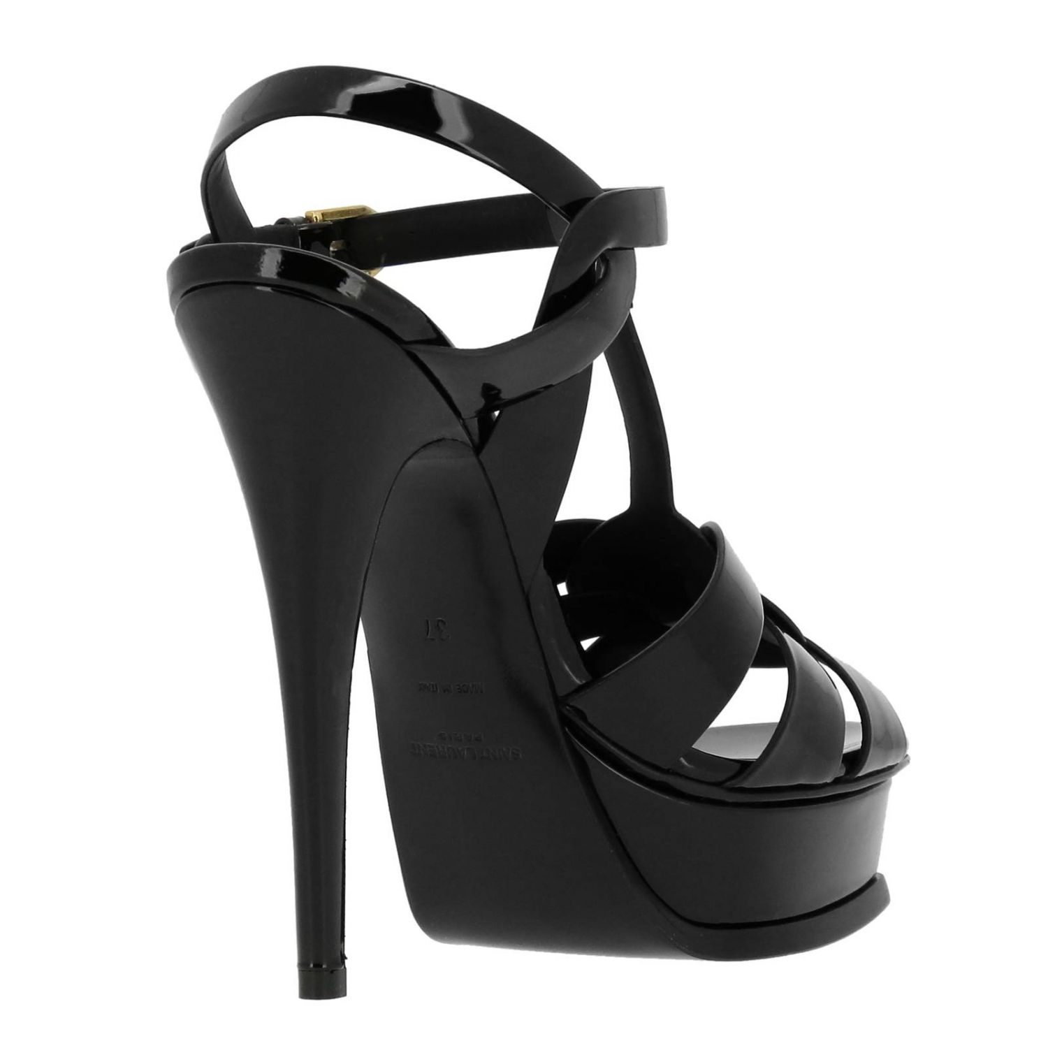 SAINT LAURENT: Shoes women | Heeled Sandals Saint Laurent Women Black ...