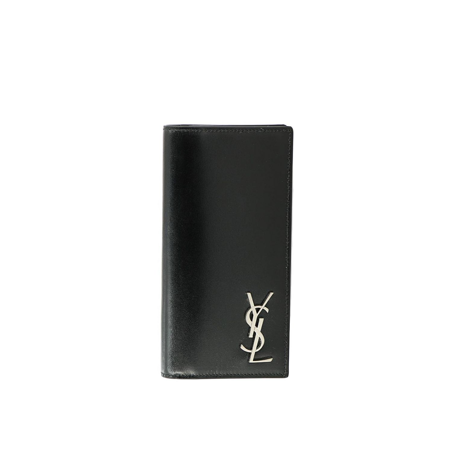 Saint Laurent Outlet: Portafoglio classic a libro verticale in pelle liscia  con monogramma YSL - Nero | Portafoglio Saint Laurent 529981 0SX0E  GIGLIO.COM