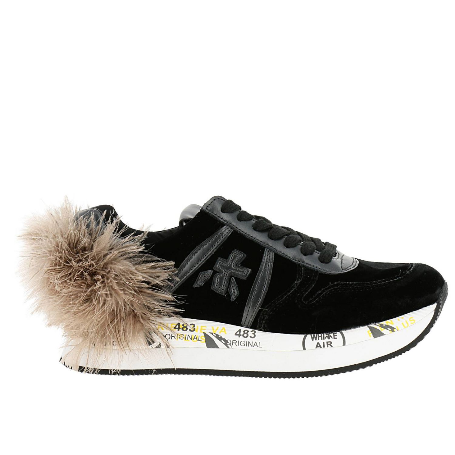 Premiata Sneakers Con Zeppa Donna Bianco argento | Atterley