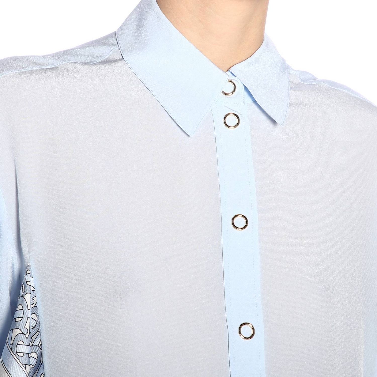 BURBERRY: shirt for woman - Gnawed Blue | Burberry shirt 4560857 67