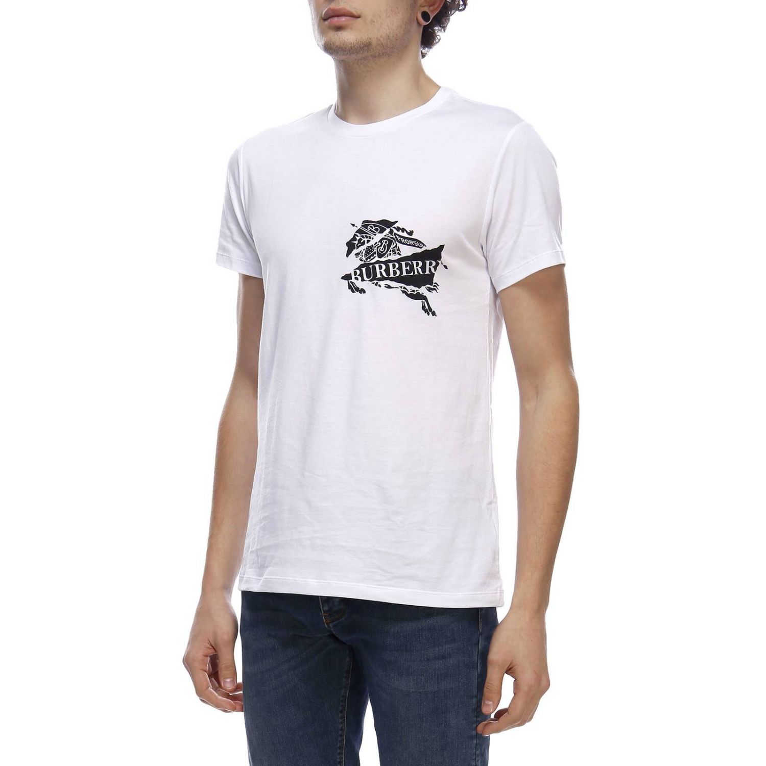 Burberry Outlet: T-shirt men | T-Shirt Burberry Men White | T-Shirt ...
