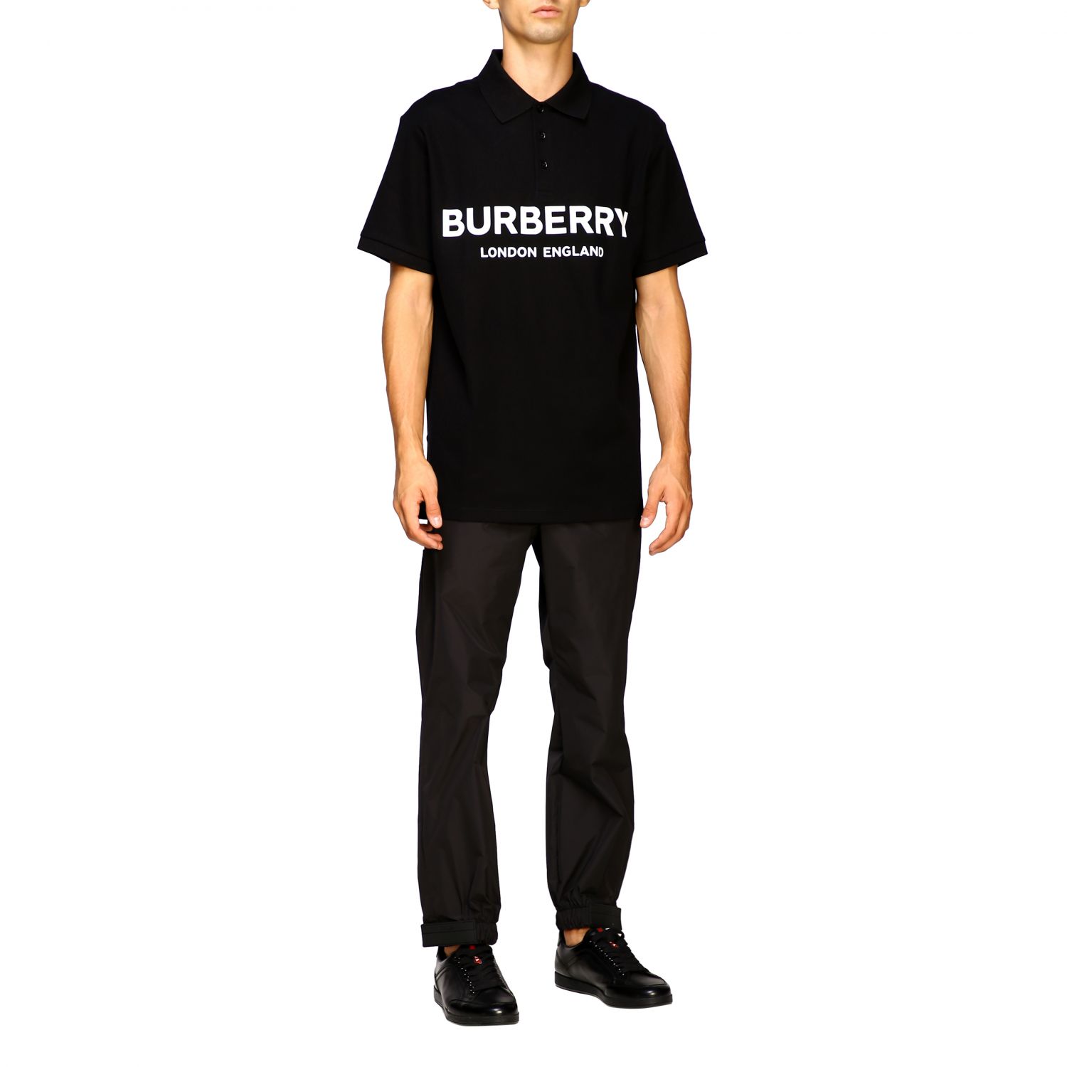 BURBERRY: T-shirt Men | Polo Shirt Burberry Men Black | Polo Shirt ...