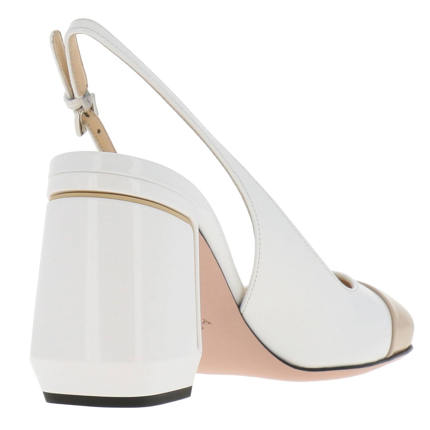 white prada heel