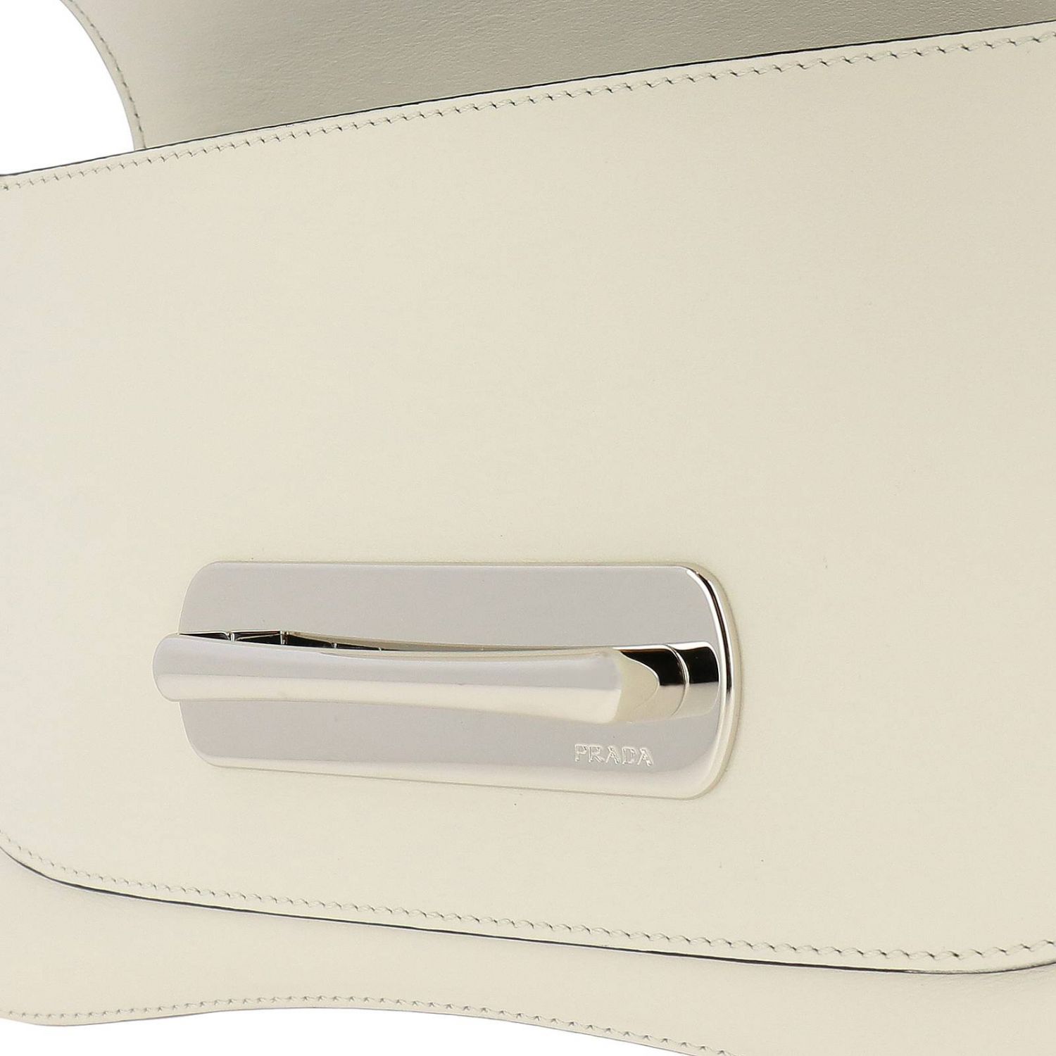 PRADA: Sidonie shoulder bag in genuine smooth leather with classic logo ...