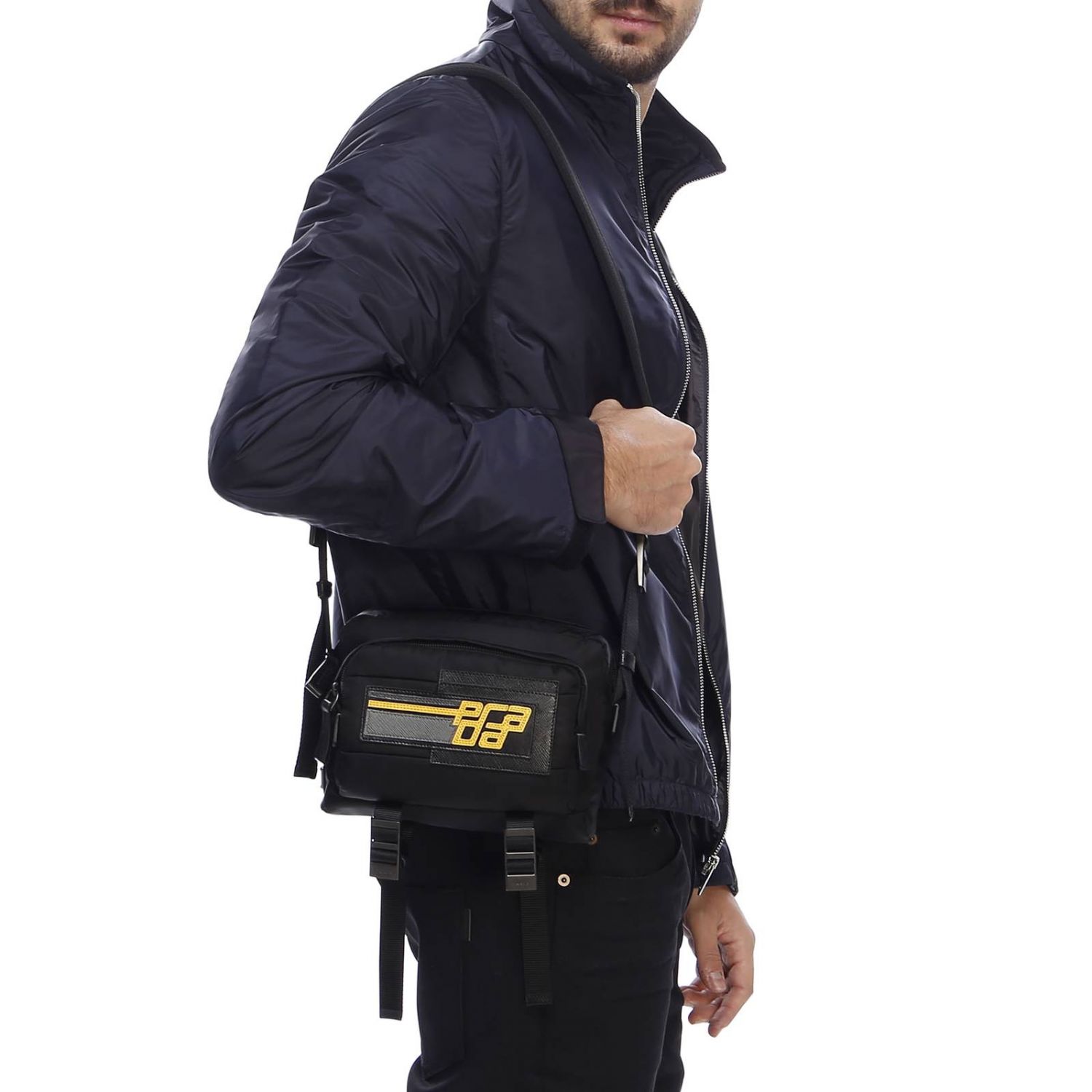 PRADA: Sacoche homme - Noir | Sacoche Prada 2VH043OBT 2BE6 en ligne sur GIGLIO.COM