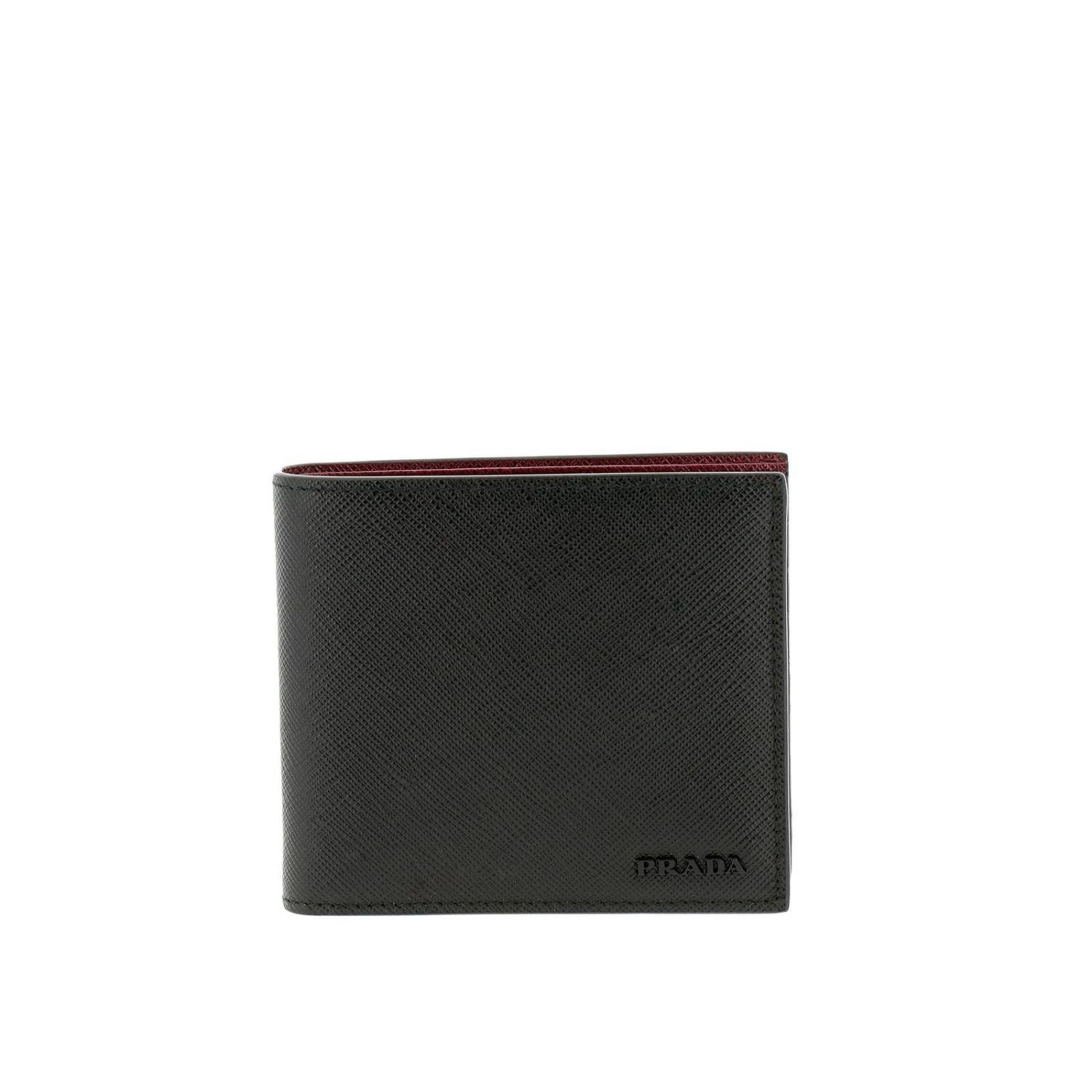 PRADA: wallet for men - Black | Prada wallet 2MO513 ZLP online on ...