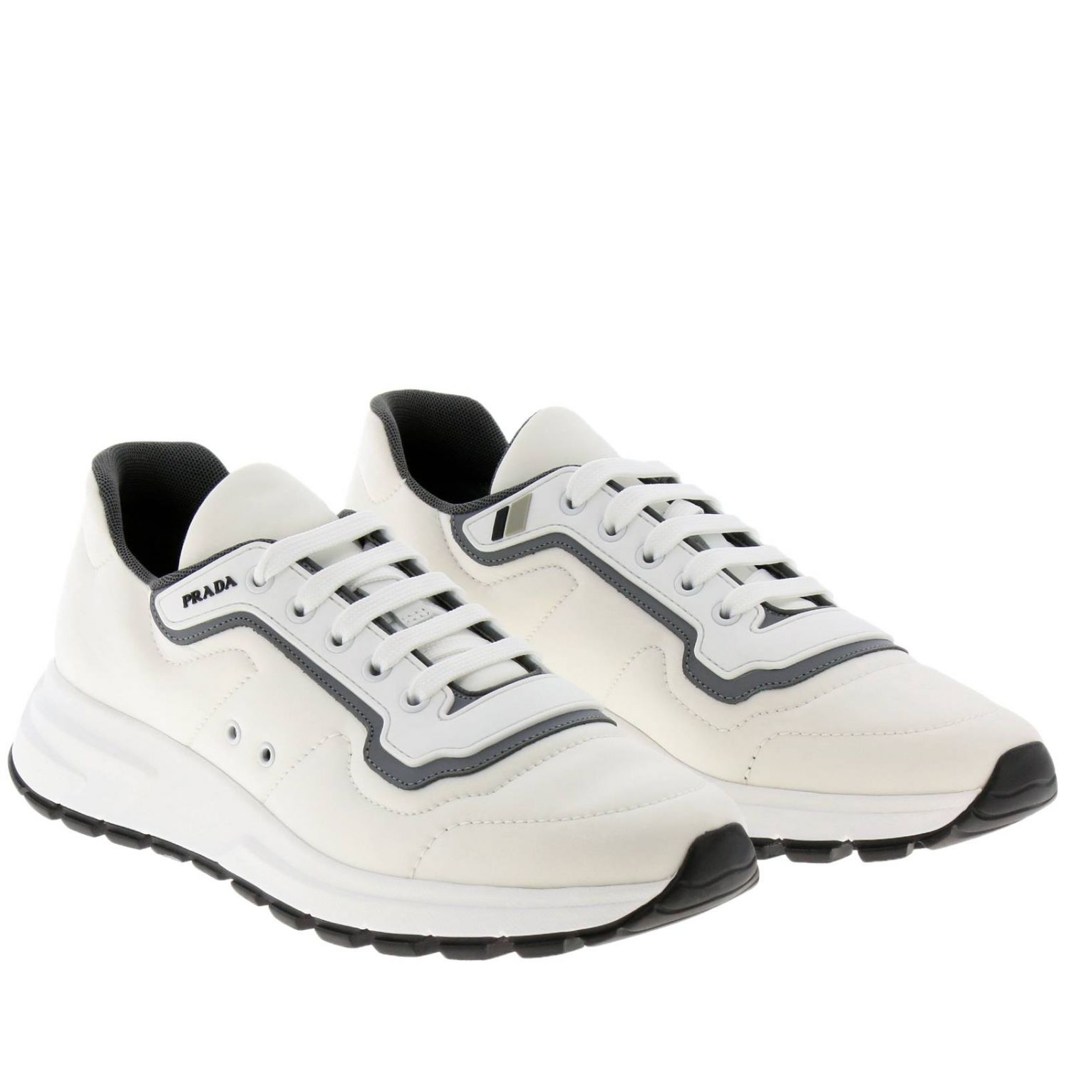 white prada sneakers for men