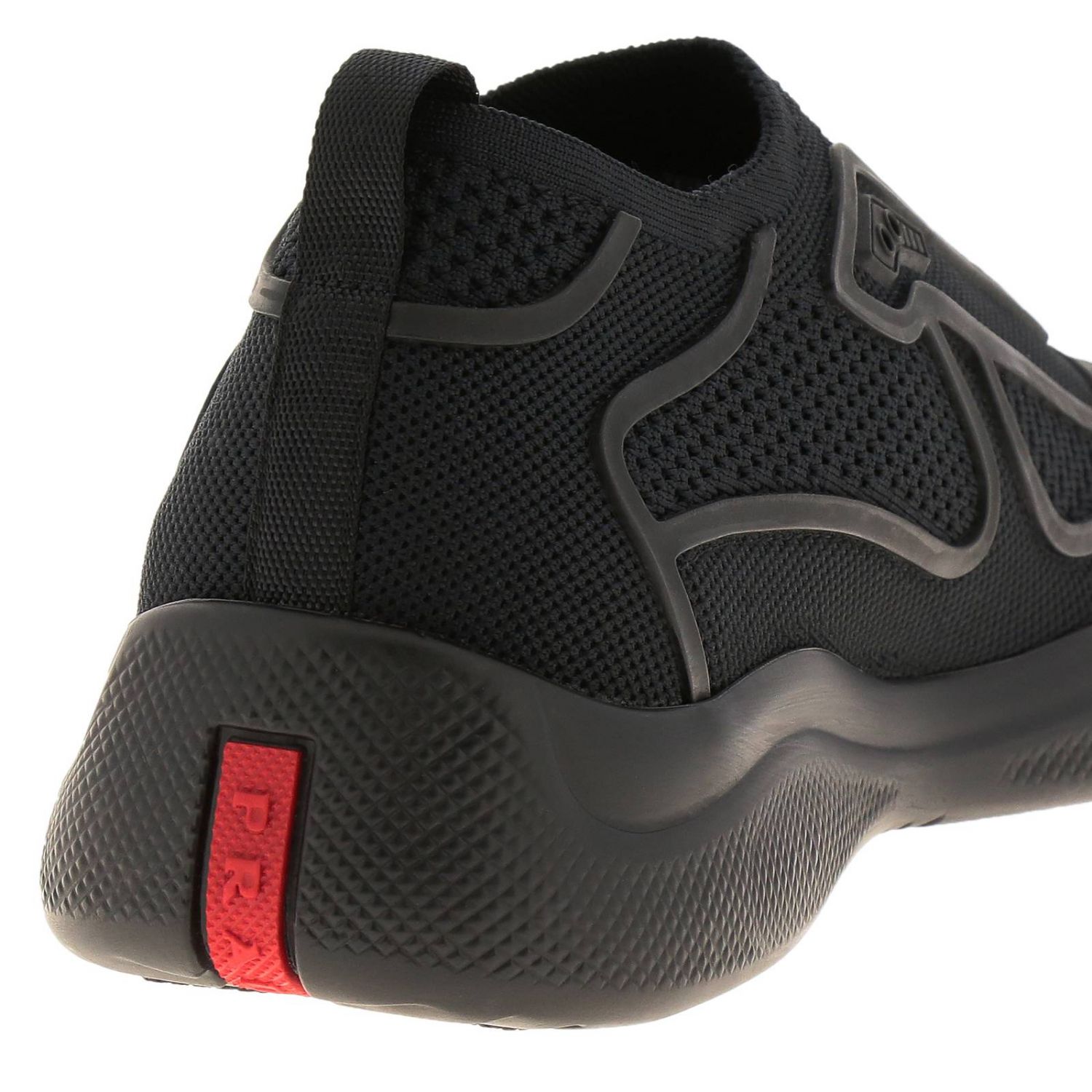 PRADA: Shoes men - Black | Sneakers Prada 4E3392 3KPL GIGLIO.COM