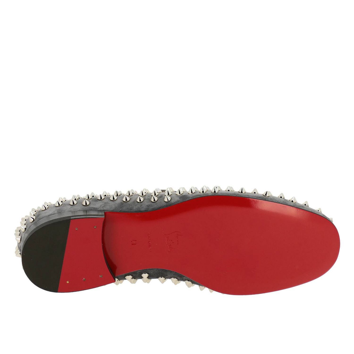 CHRISTIAN LOUBOUTIN: Shoes men - Grey | Loafers Christian Louboutin ...