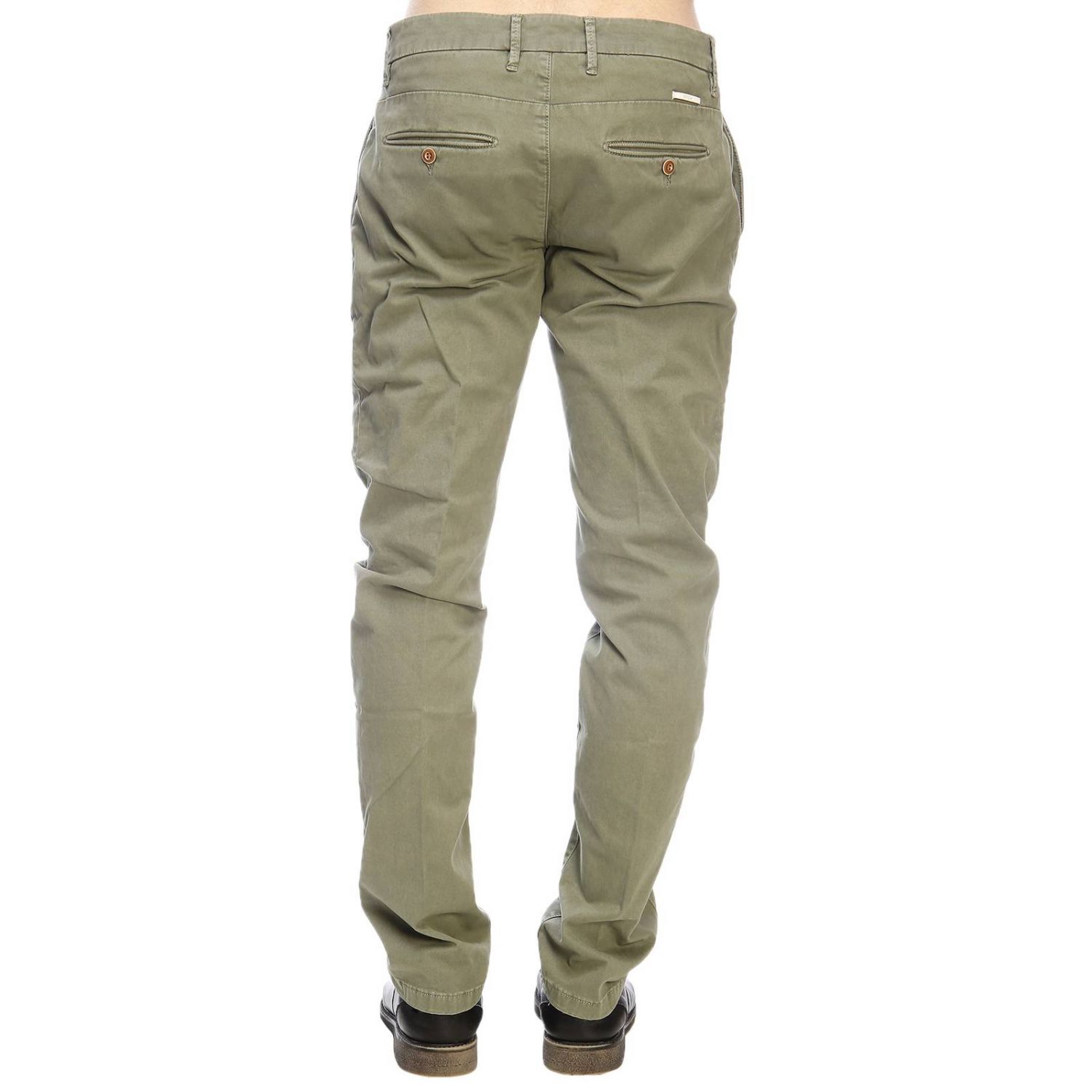 Siviglia Outlet: Pantalone in gabardine stretch con fondo 18 e tasche  america - Militare | Pantalone Siviglia B1E2 S001 GIGLIO.COM