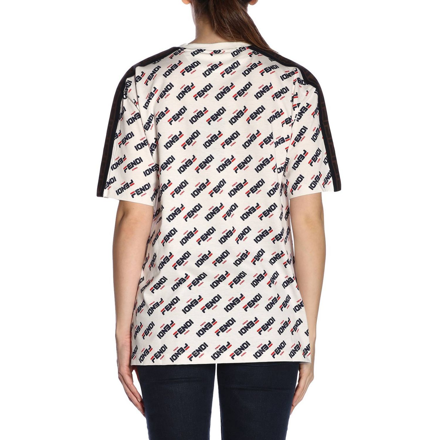 FENDI: t-shirt for woman - White | Fendi t-shirt FS7011 A5H1 online on ...