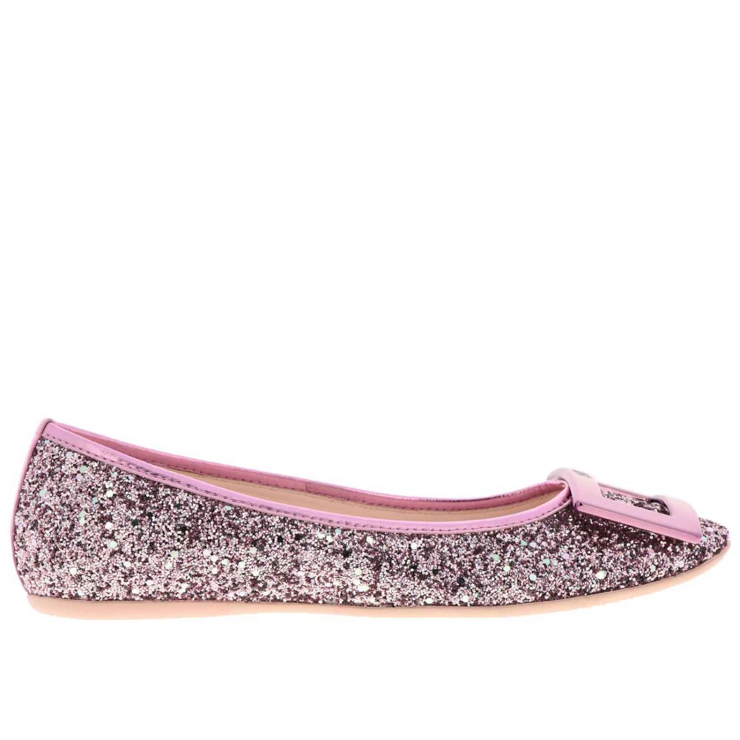 roger vivier pink flats