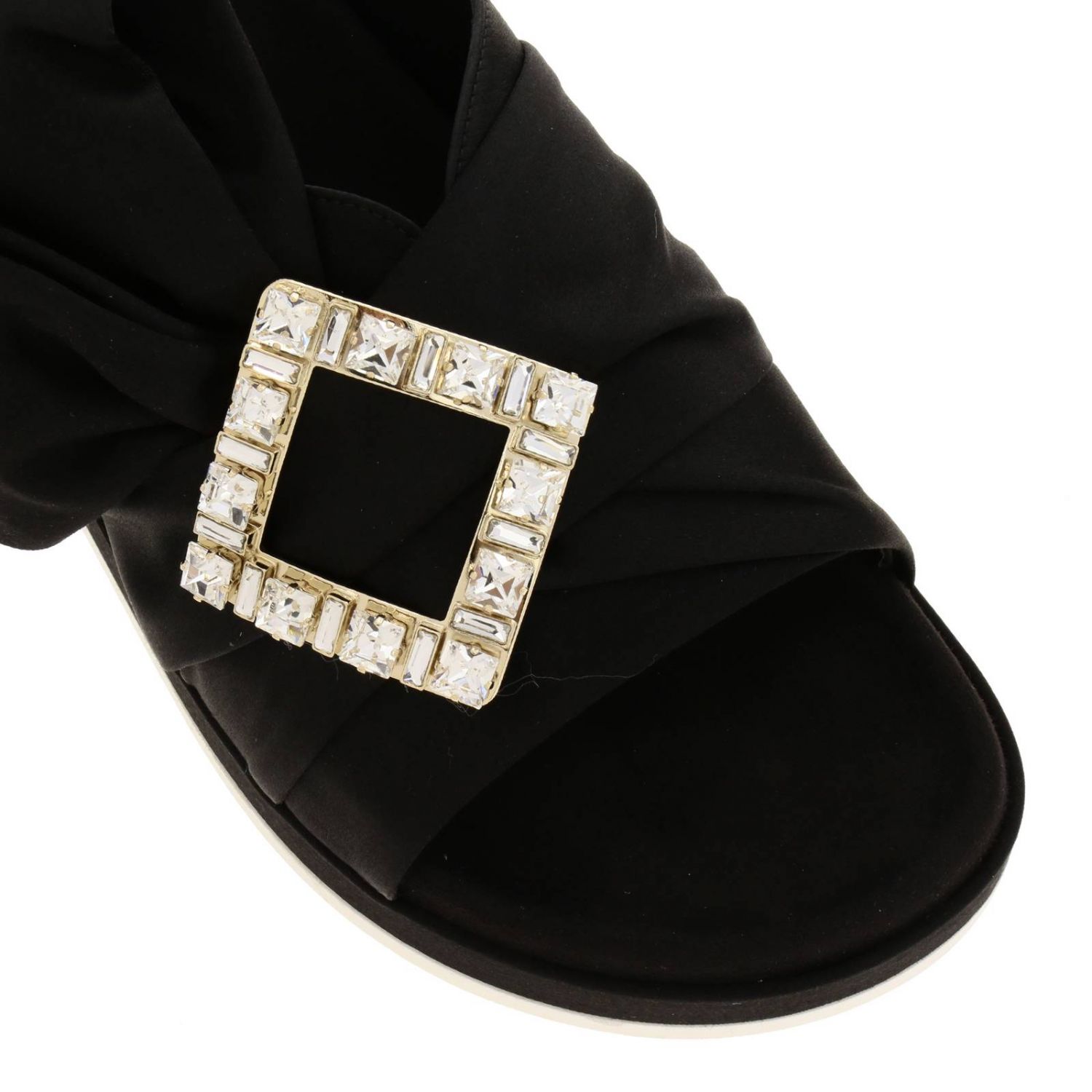 ROGER VIVIER: Shoes women - Black | Flat Sandals Roger Vivier ...