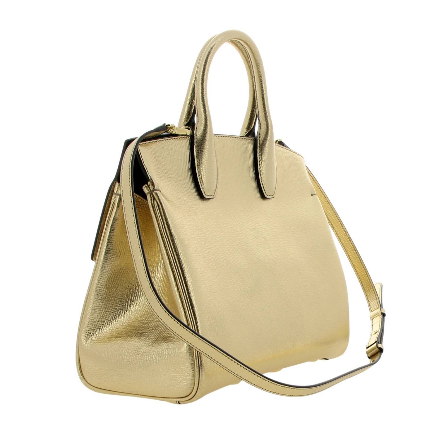 ferragamo gold bag