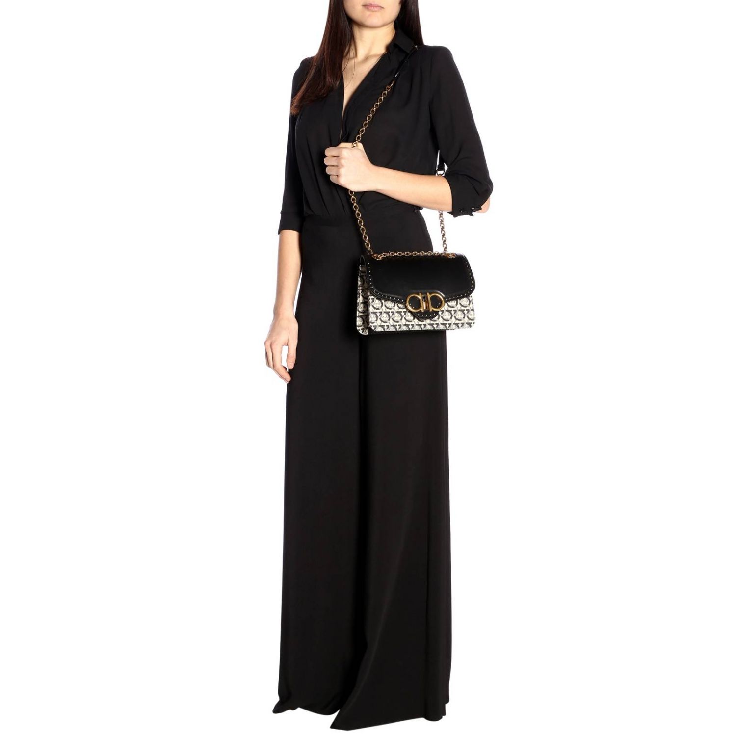 Salvatore Ferragamo Outlet crossbody bags for woman Black