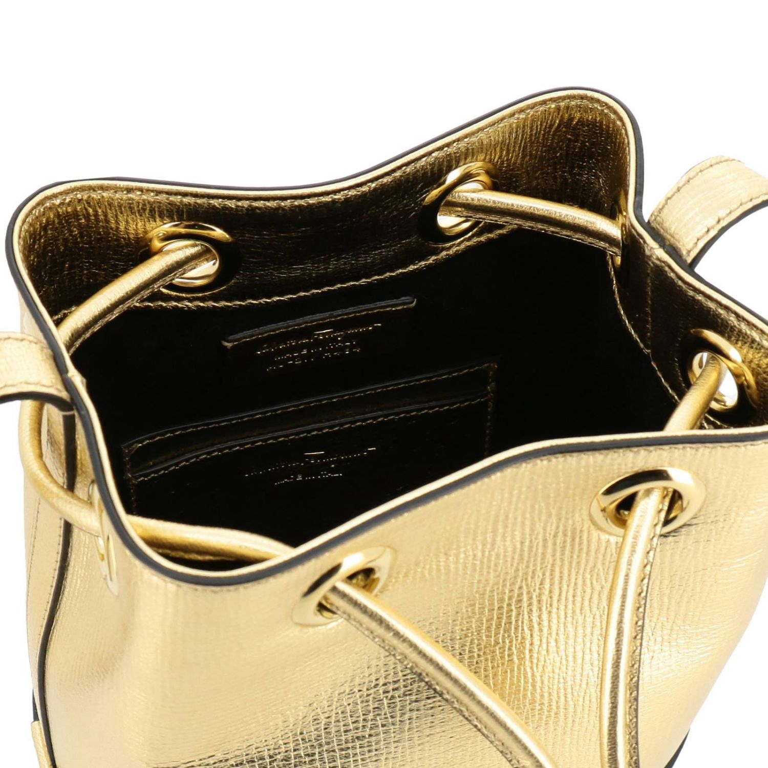 ferragamo gold bag