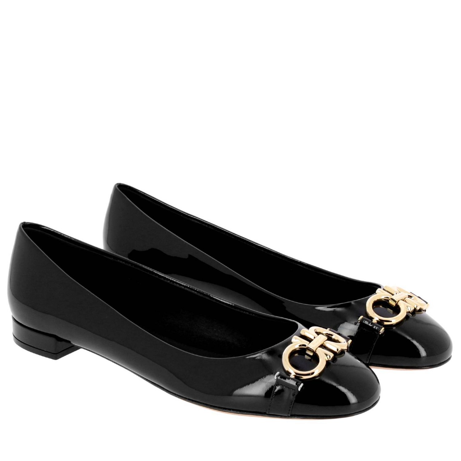 Salvatore Ferragamo Outlet: Shoes women - Black | Ballet Flats ...