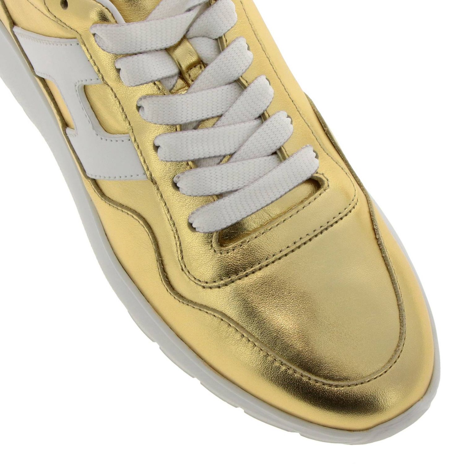 Hogan Outlet: Shoes women - Gold | Sneakers Hogan HXW3710AP24 I81 ...