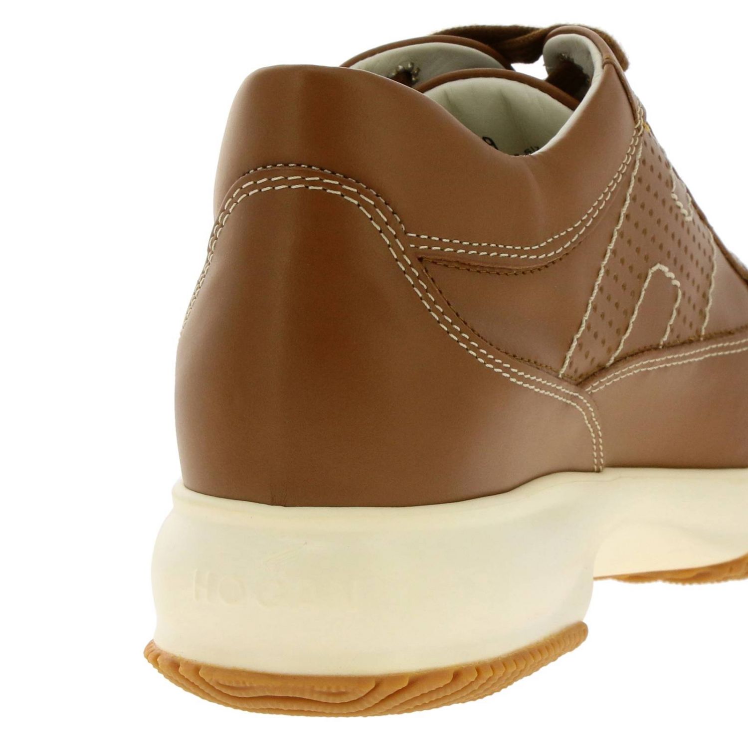 HOGAN: Sneakers Interactive Classic in pelle con H forata - Cuoio | Sneakers  Hogan HXW00N00E30 D0W GIGLIO.COM