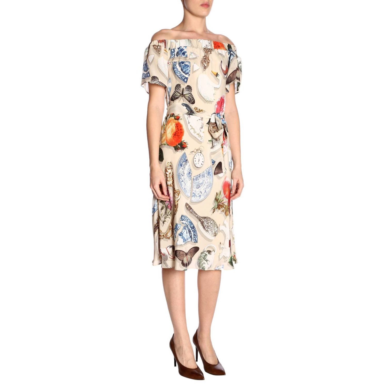 Boutique Moschino Outlet: Dress women - Beige | Dress Boutique Moschino ...