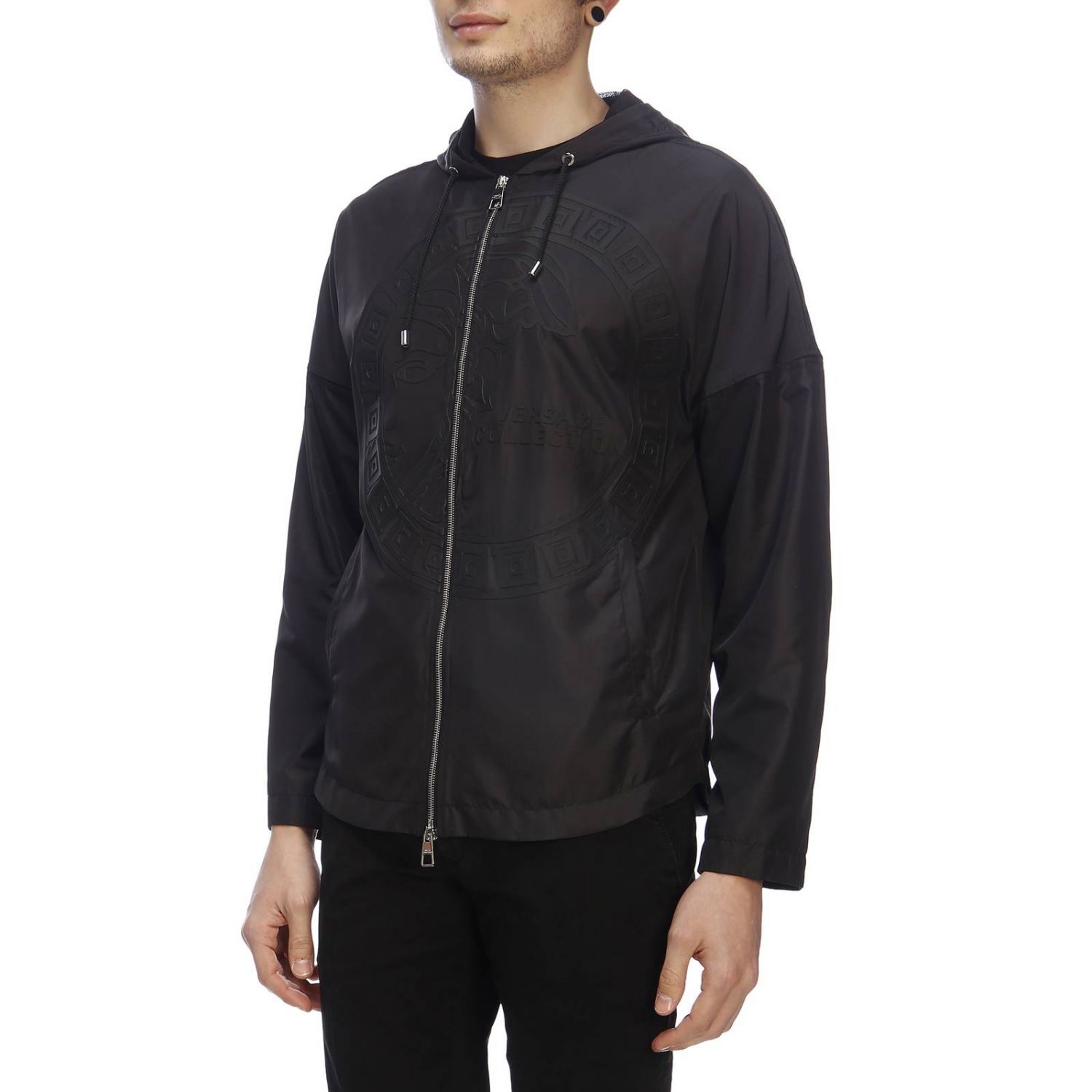 Versace Collection Outlet jackets for men Black Versace Collection