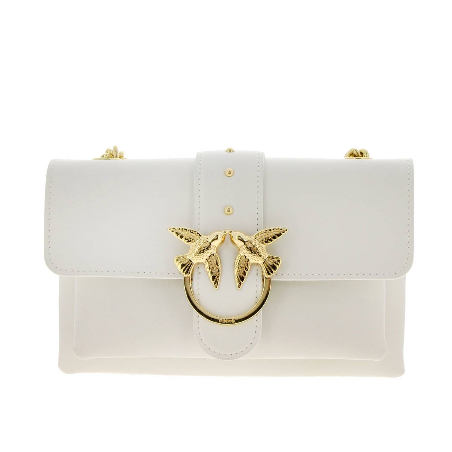 Pinko Outlet: Borsa Mini love soft a tracolla in pelle con maxi fibbia  metallica - Bianco | Borse A Tracolla Pinko 1P21AZ-Y5EU MINI LOVE SOFT  GIGLIO.COM
