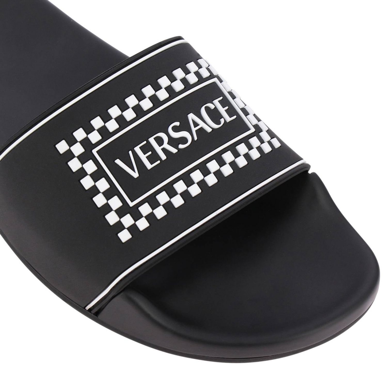 Versace Outlet Shoes women Black Flat Sandals Versace DSR822C DGOSV