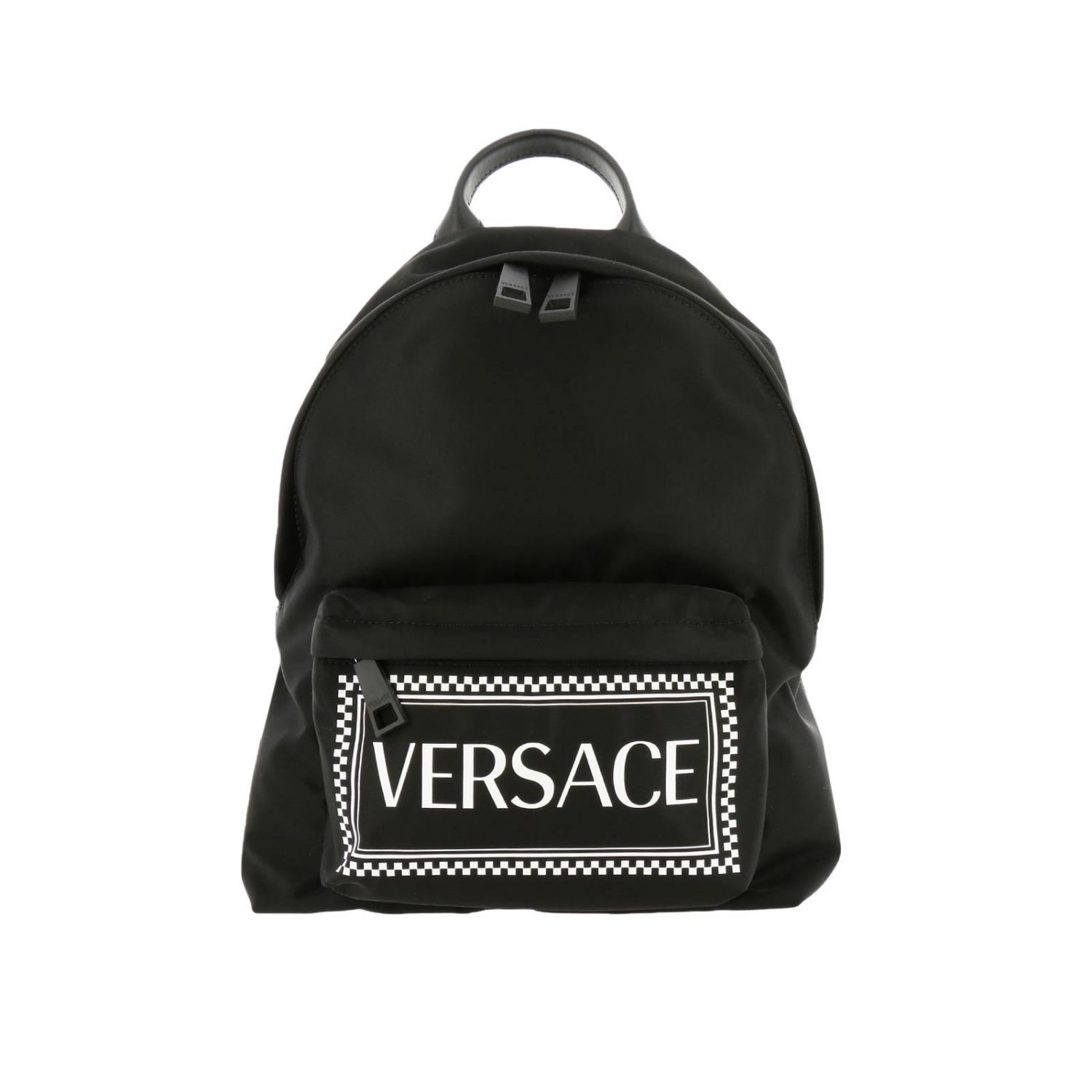versace black backpack women's