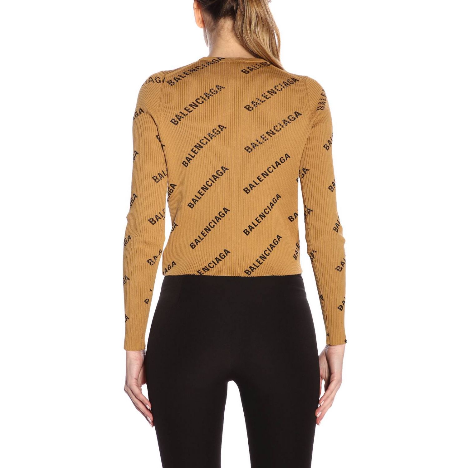 Balenciaga Outlet: Sweater women | Sweater Balenciaga Women Camel ...