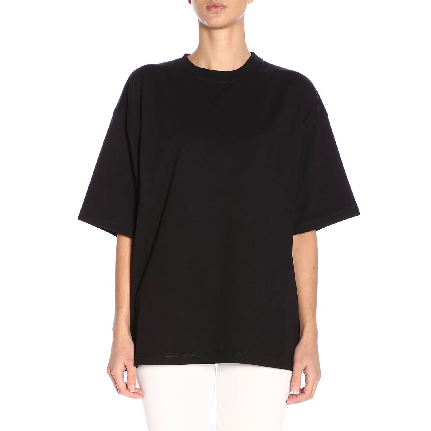 Balenciaga Outlet: T-shirt women - Black | T-Shirt Balenciaga 556089 ...
