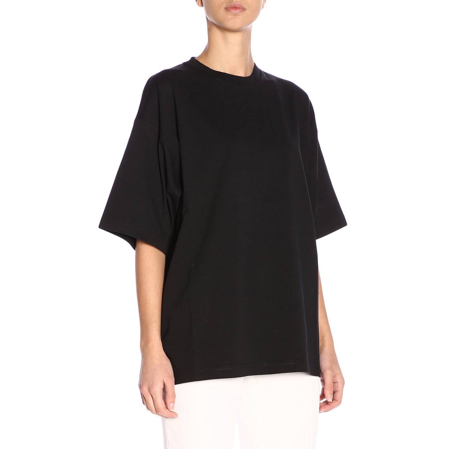 Balenciaga Outlet: T-shirt women - Black | T-Shirt Balenciaga 556089 ...